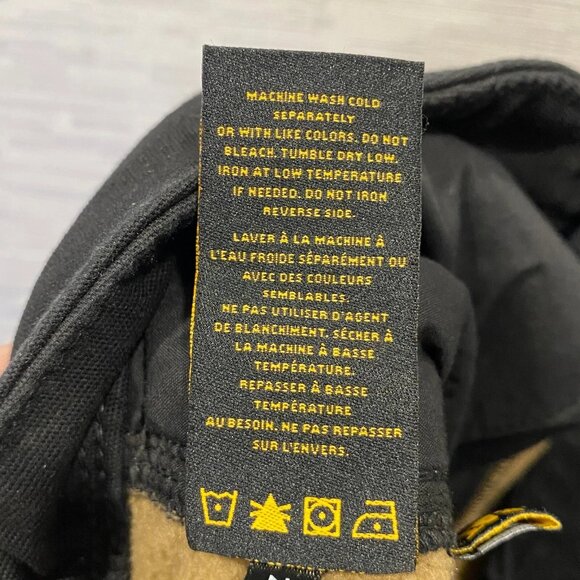 CAT Caterpillar Work Pants Mens 32 x 30 Black Canvas Fleece Lined Insulated - Picture 12 of 12